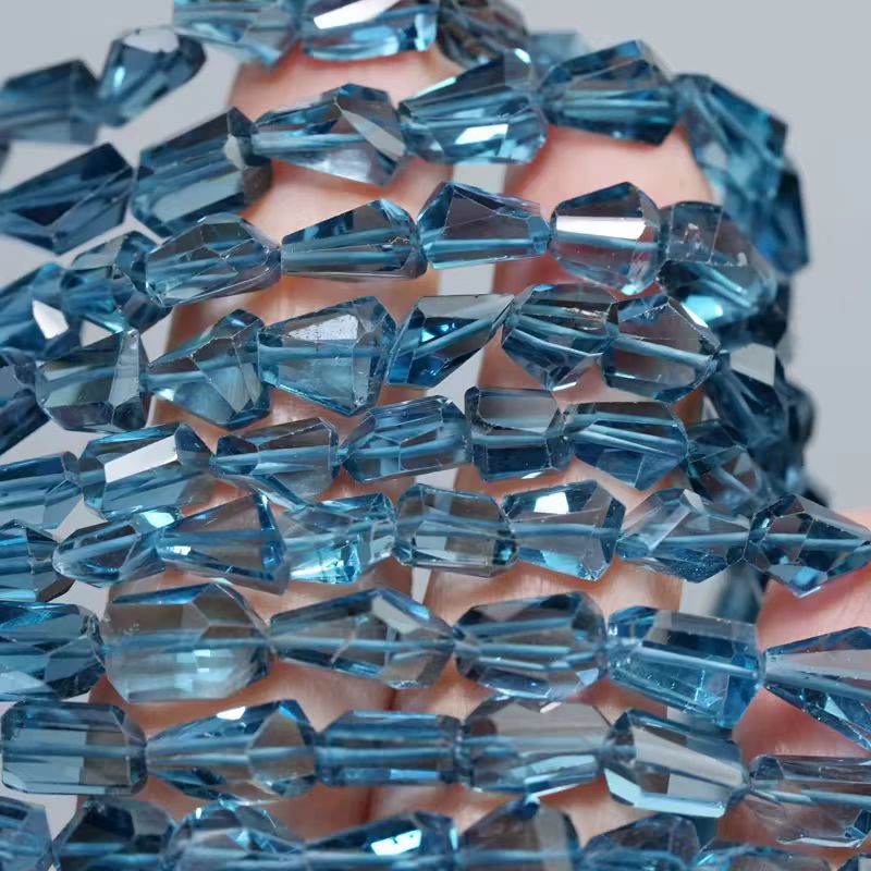 Jewelry Making London - 13CM 6A London Blue Topaz Baroque