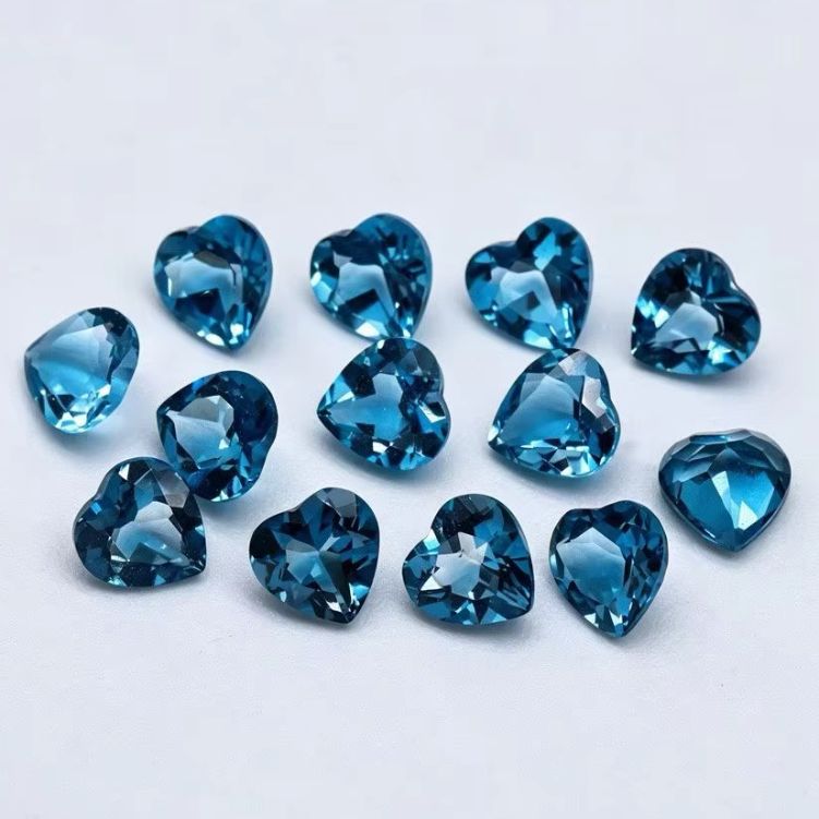 Jewelry Making London - Natural Heart Cut London Blue Topaz