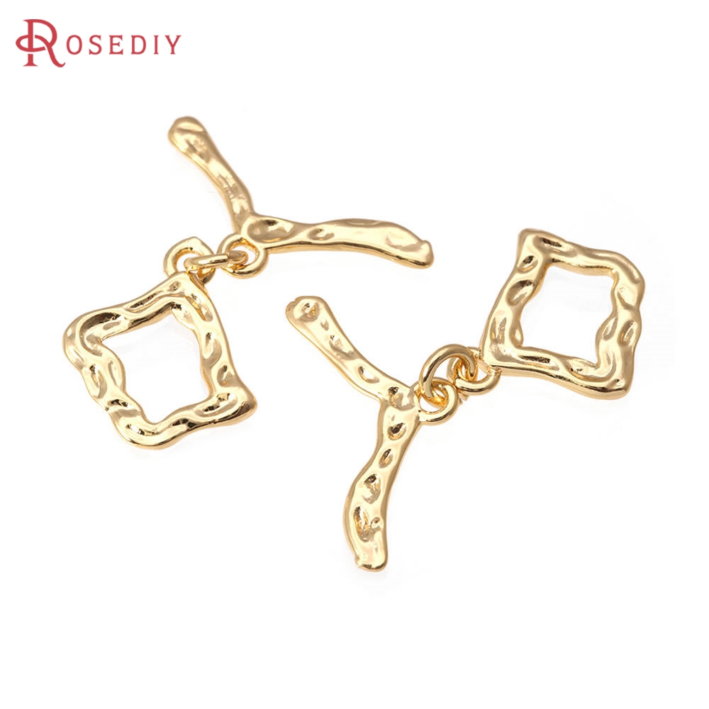 Jewelry Making Tools And Supplies - 18K Gold Color Brass Square Shape