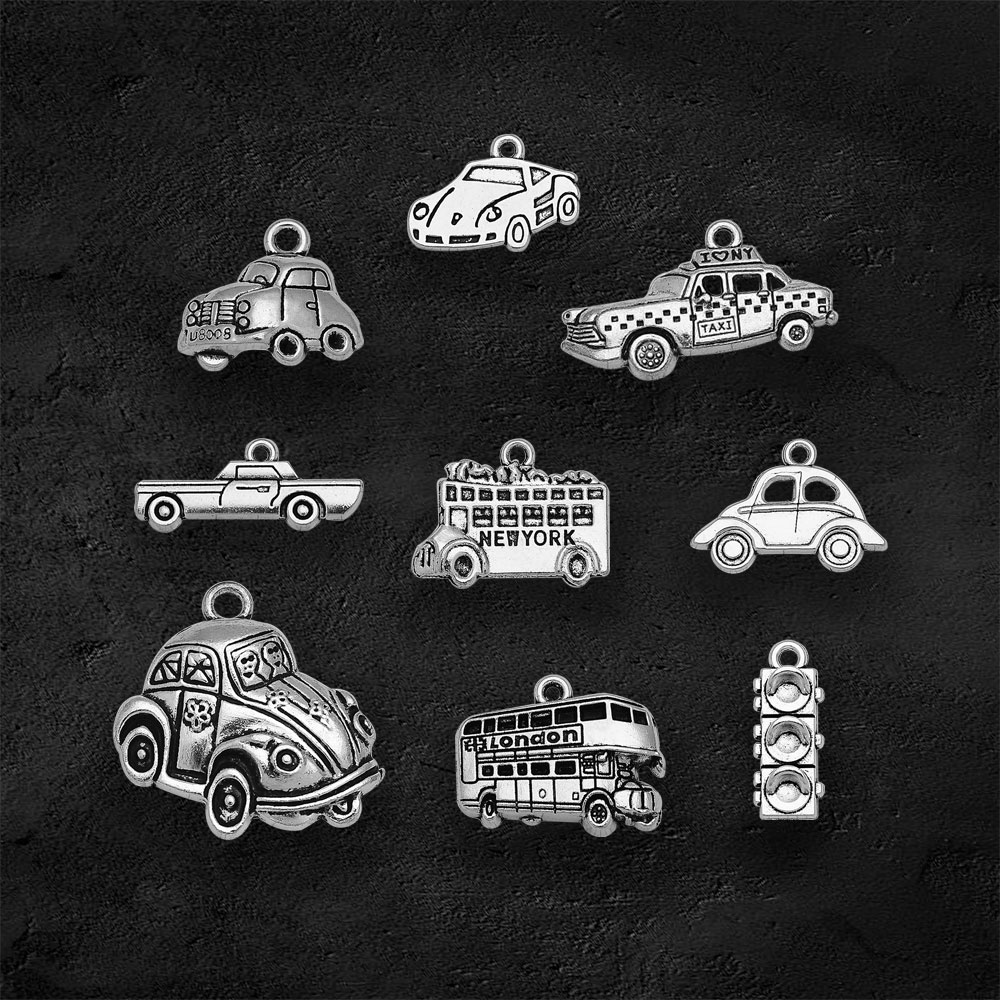 Silver Plated Taxi Bus Car Tra - Jewelry Making London recension och pris