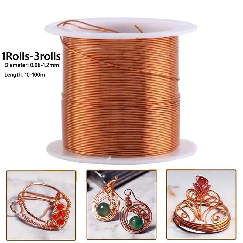 1-3Roll  Soft Copper Wire for  - Jewelry Making With Copper Wire recension och pris