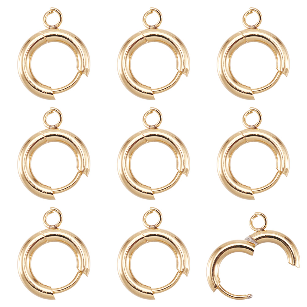 10pcs 201 Stainless Steel Hugg - Jewelry Making Hoops recension och pris