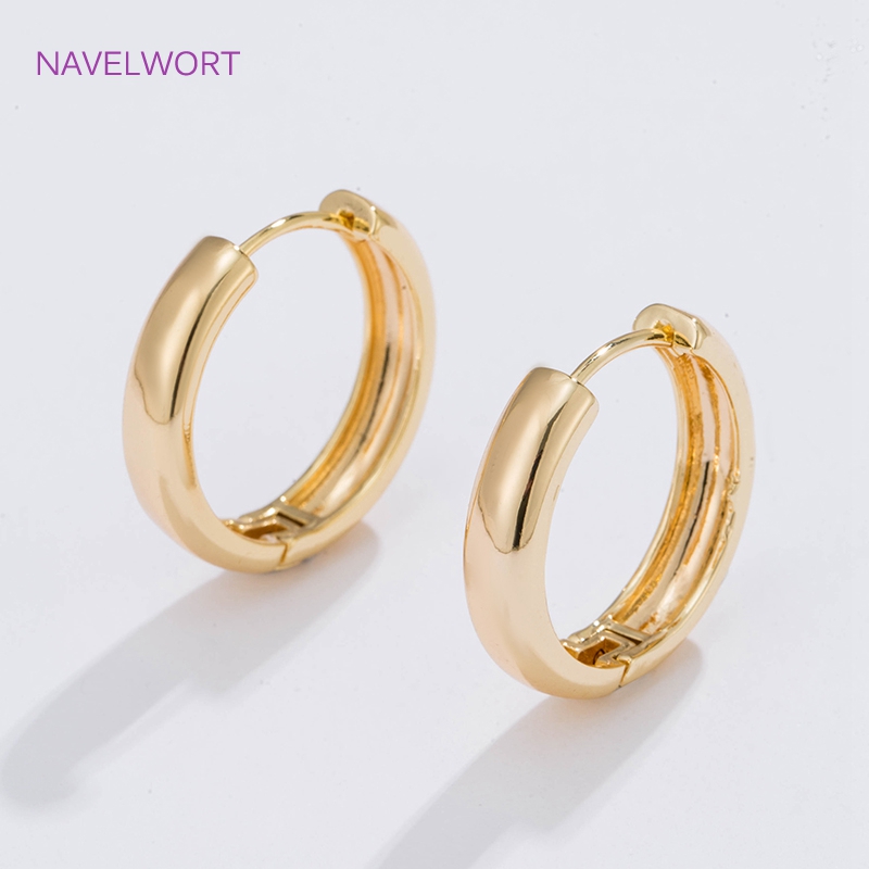 6 Sizes Gold Plated Circle Hoo - Jewelry Making Hoops recension och pris