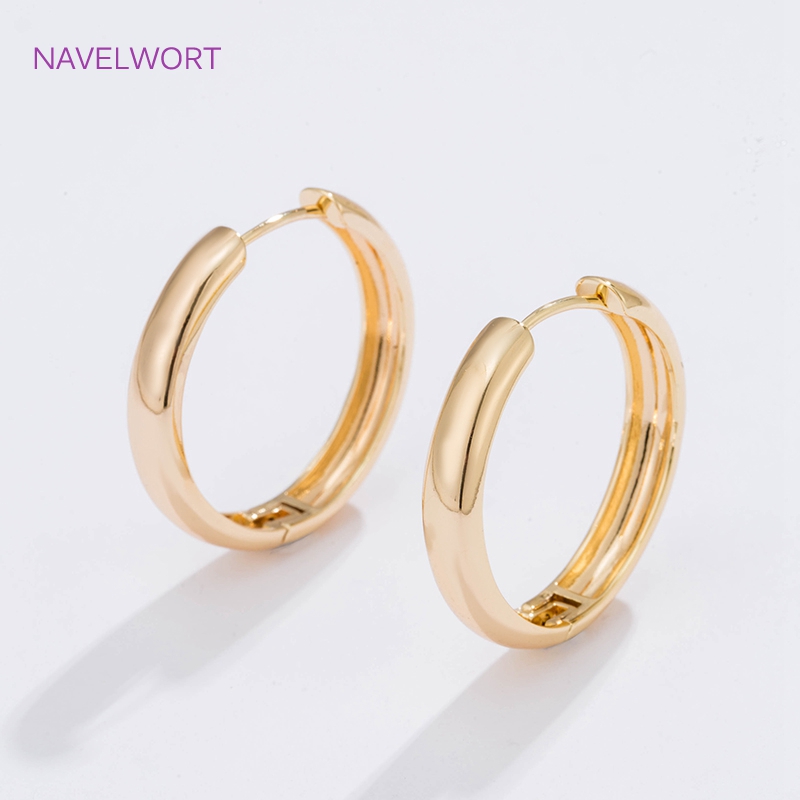 6 Sizes Gold Plated Circle Hoo - Jewelry Making Hoops recension och pris