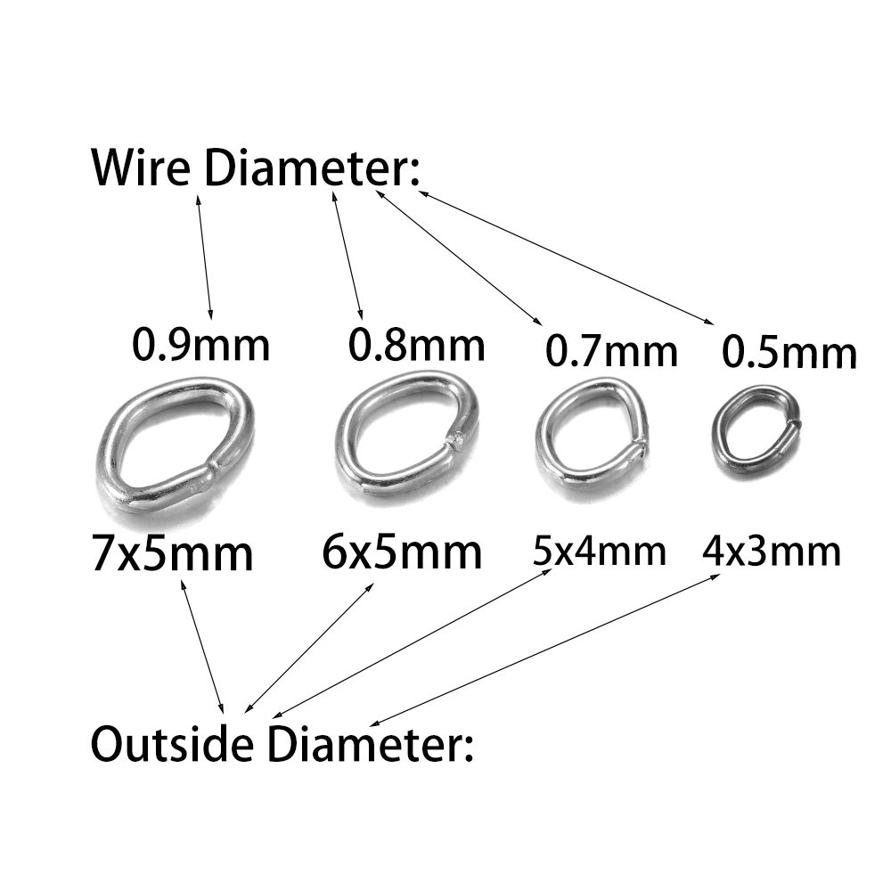 100/300pcs/lot 4-8mm Metal Mix - Jump Ring Assorted recension och pris