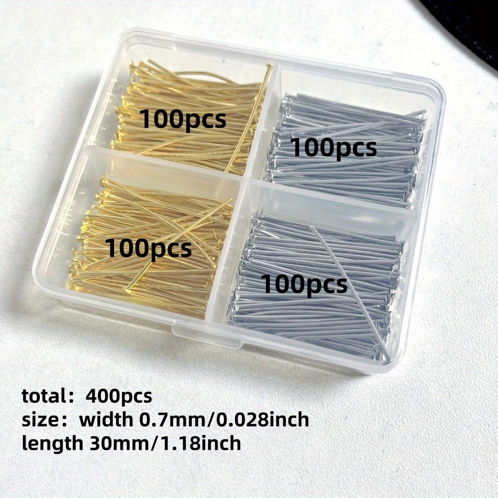 400pcs Mixed Iron Head Pins 30 - Jewelry Making Tools And Supplies recension och pris