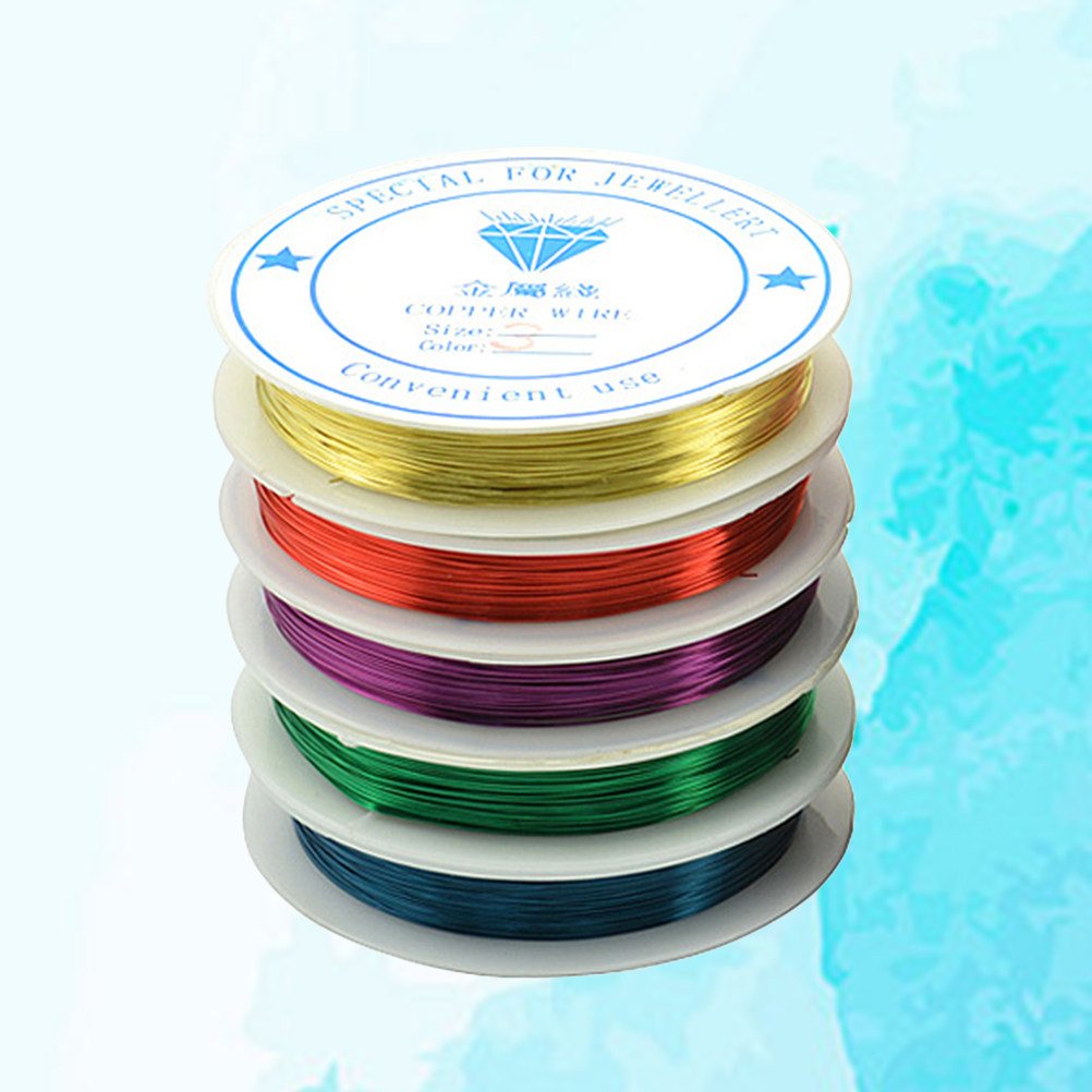 5 Rolls Colorful 0.5mm High Co - Jewelry Making With Copper Wire recension och pris