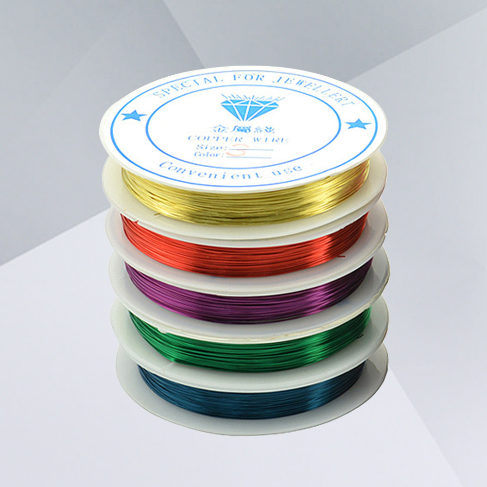 5 Rolls Colorful 0.5mm High Co - Jewelry Making With Copper Wire recension och pris
