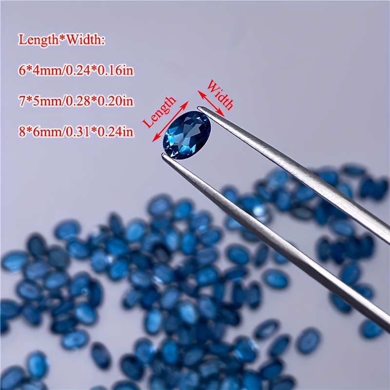 1pc natural London blue topaz- - Jewelry Making London recension och pris