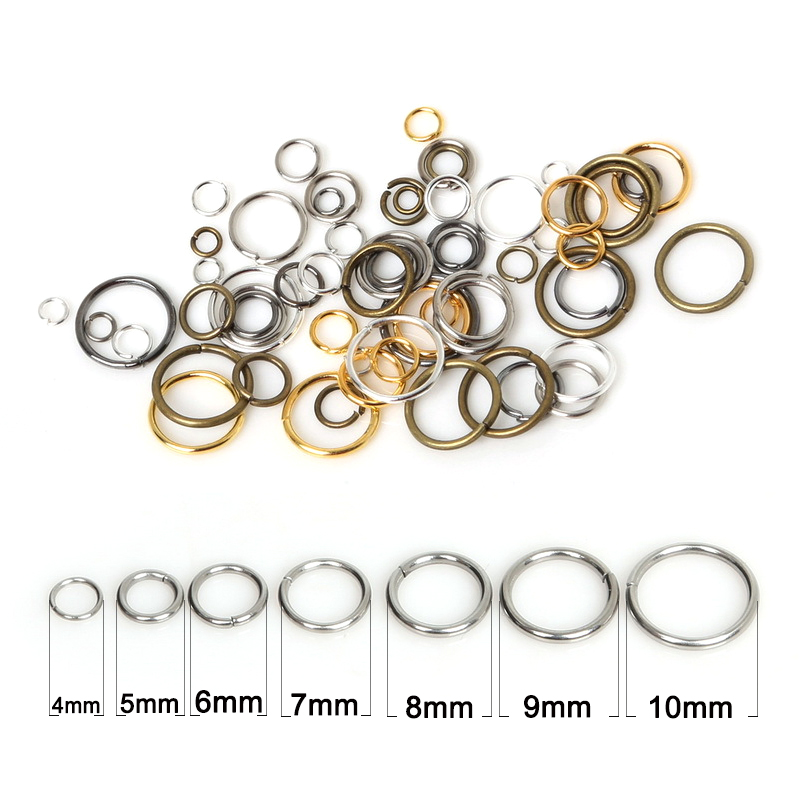 50-500Pcs 3-18mm Loop Key Spli - Jump Ring Assorted recension och pris