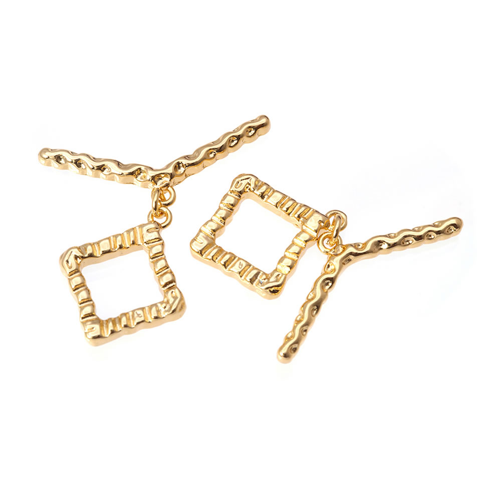 18K Gold Color Brass Square Sh - Jewelry Making Tools And Supplies recension och pris