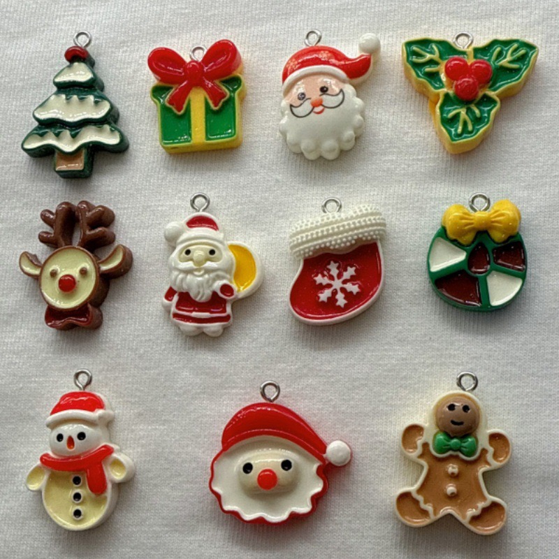 10pcs Christmas Cartoon Series - Jewelry Making Earrings recension och pris