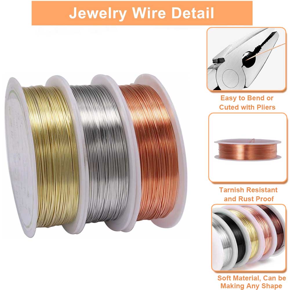 1pc 0.2-1mm Coppers Jewelry Wi - Jewelry Making With Copper Wire recension och pris