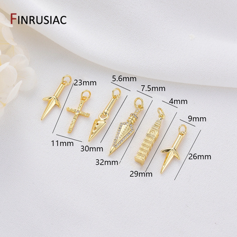 14K Gold Plated Brass Cross/Lo - Jewelry Making London recension och pris