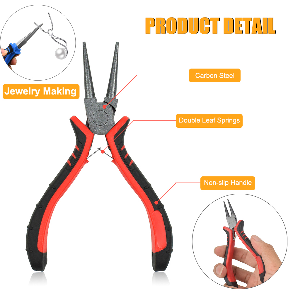 NEWACALOX 8Pcs Mini Pliers Set - Jewelry Making Loop Pliers recension och pris