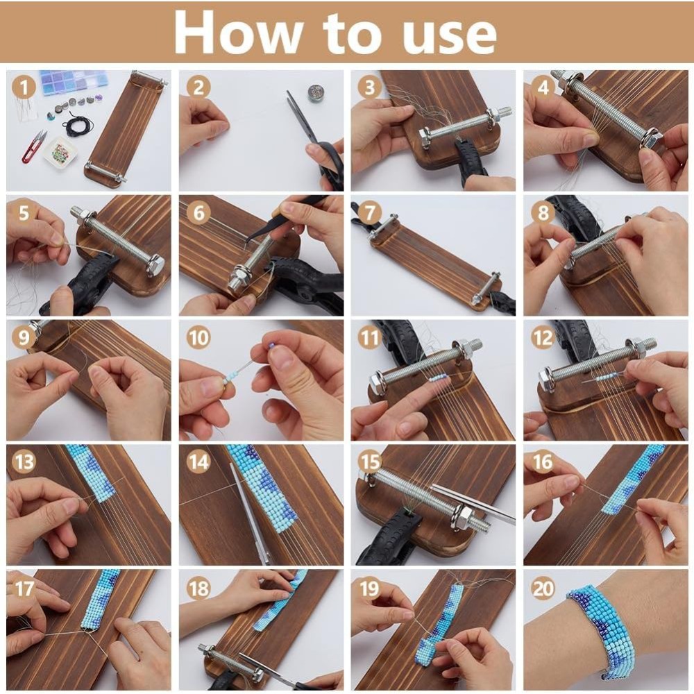 Rectangle Wooden Loom for Seed - Jewelry Making Machine recension och pris